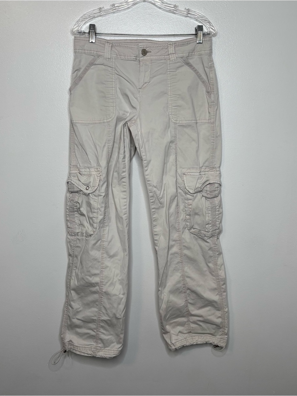 Garage Low Rise Cargo Pants Cream/Beige Size 09.